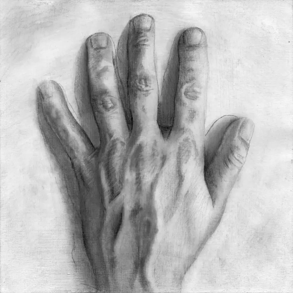 Disegno di una mano o disegno di una mano disegnata?